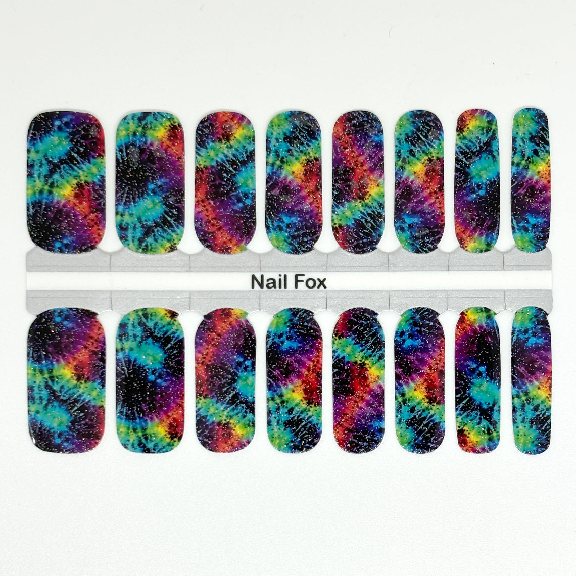 Black Tie Dye Glitter Exclusive Design Nail Wraps