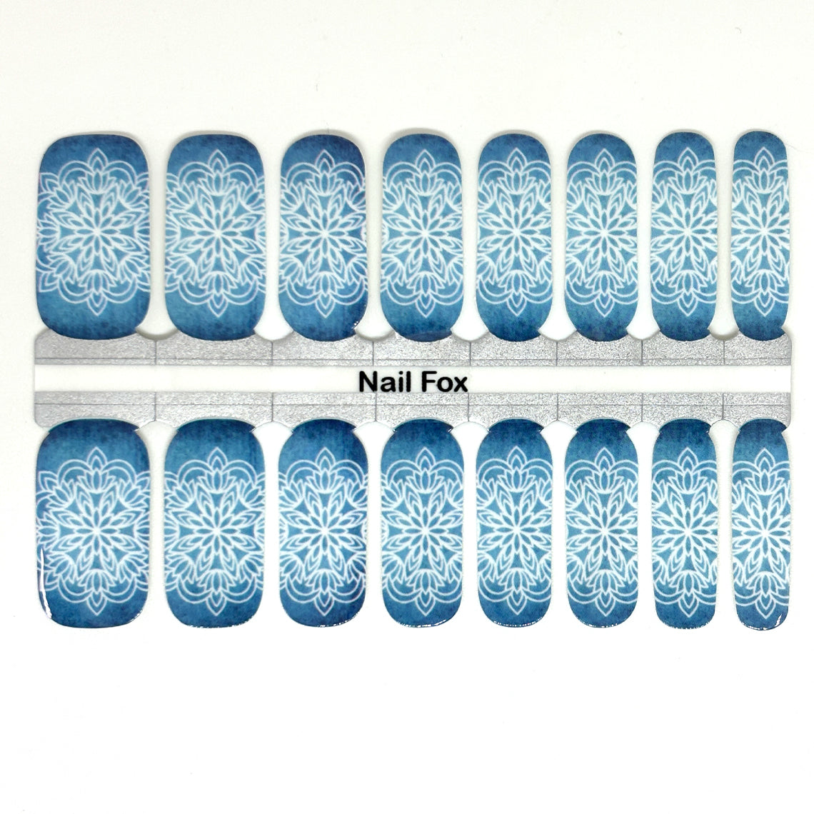 Blue Boho Mandala Exclusive Design Nail Wraps