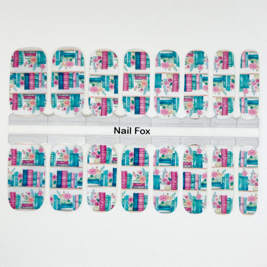 Book Lover Exclusive Design Nail Wraps