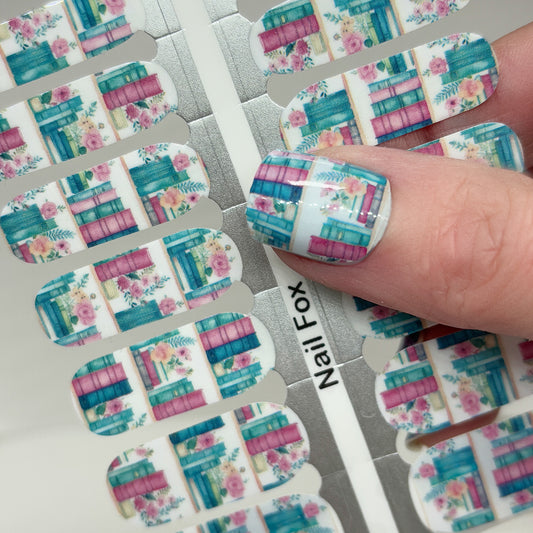 Book Lover Exclusive Design Nail Wraps