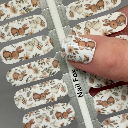 Botanical Bunny Exclusive Design Nail Wraps