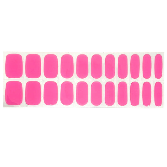 Bubblegum Pink Solid No Light Gel Nail Wraps (NLG)