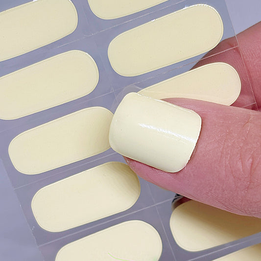 Butter Yellow No Light Gel Nail Wraps (NLG)
