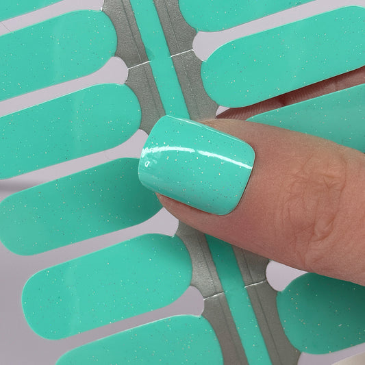 Caribbean Sparkle Exclusive Nail Wraps (Subtle Glitter)