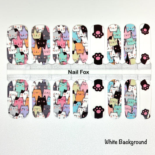 Cat Friends Exclusive Design Nail Wraps