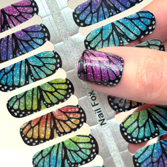 Celestial Butterfly Exclusive Design Nail Wraps (GLITTER)