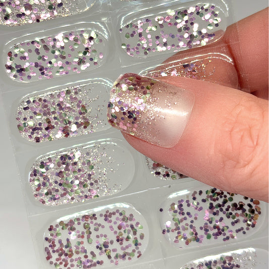 Champagne Rose Exclusive No Light Gel Nail Wraps (NLG)