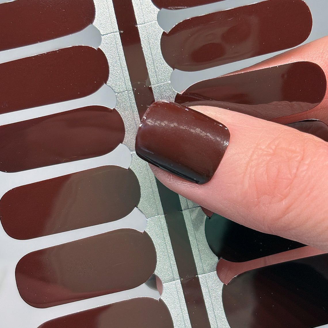 Chocolate Solid Nail Wraps