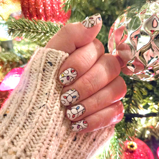 Christmas Lights Exclusive Design Nail Wraps