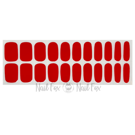 Classic Red Solid No Light Gel Nail Wraps (NLG)