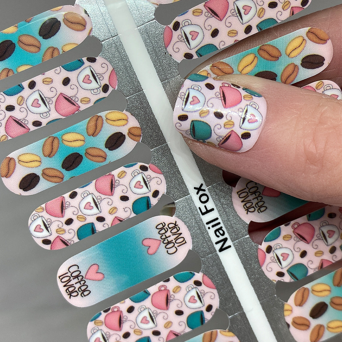 Coffee Lover Exclusive Design Nail Wraps