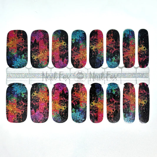 Color Splash Nail Wraps (GLITTER)