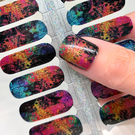 Color Splash Nail Wraps (GLITTER)