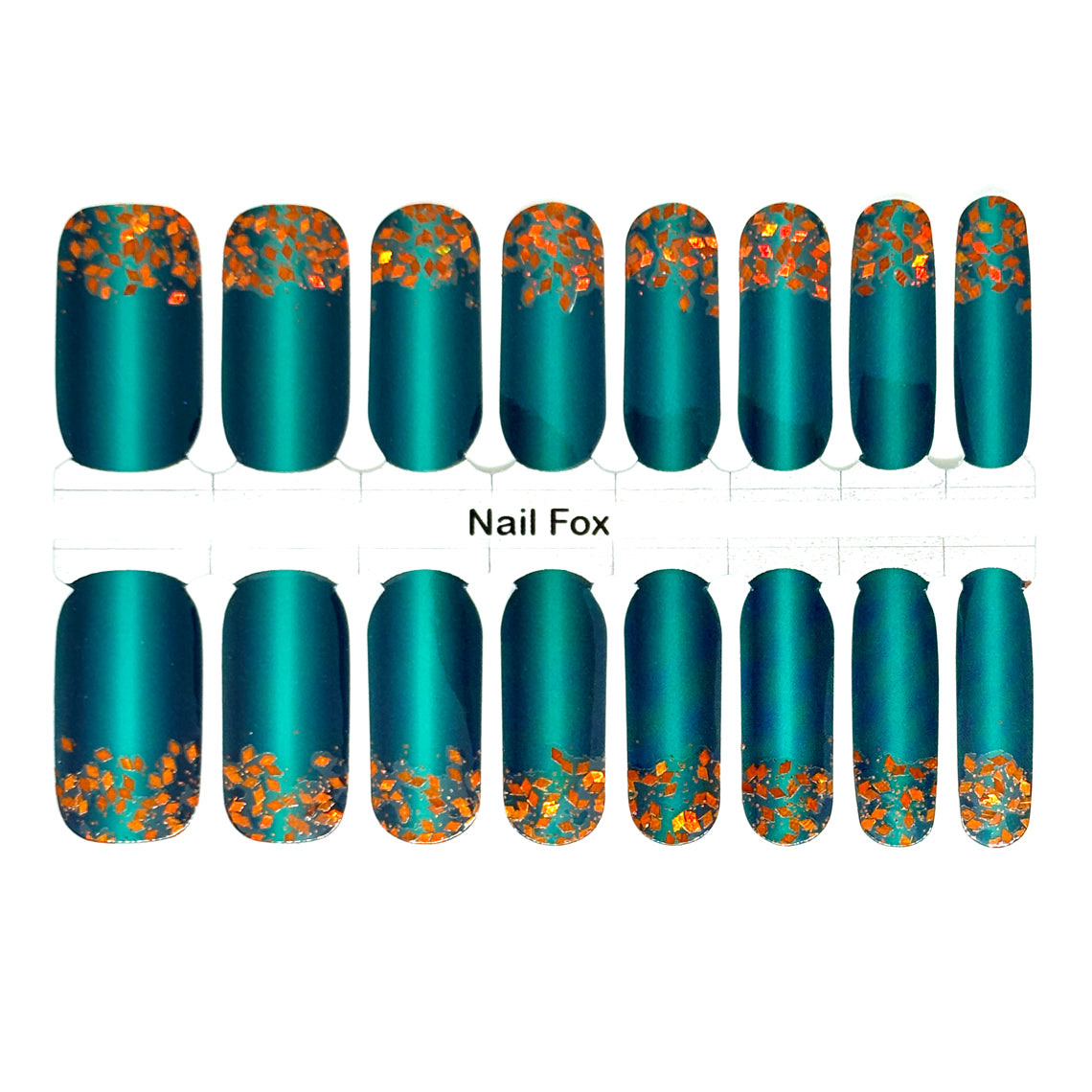 Copper Current Bling Exclusive Design Nail Wraps (HOLO GLITTER)