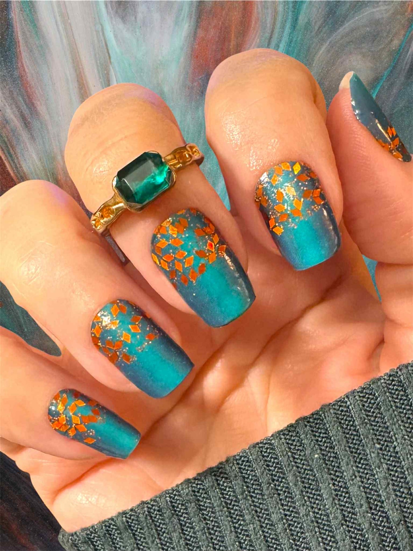 Copper Current Bling Exclusive Design Nail Wraps (HOLO GLITTER)