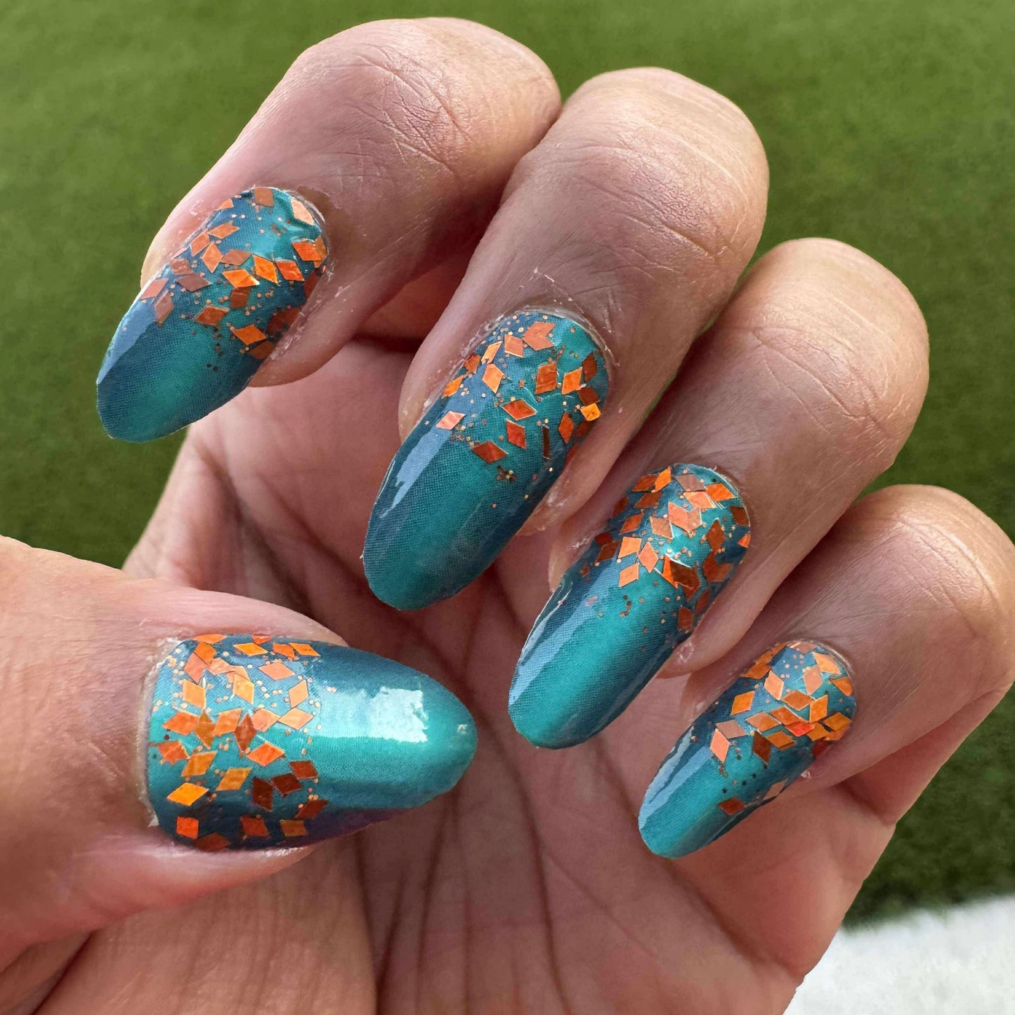 Copper Current Bling Exclusive Design Nail Wraps (HOLO GLITTER)