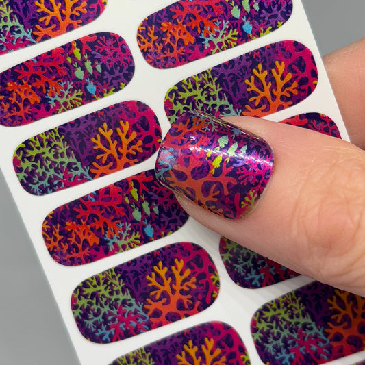 Coral Reef Nail Wraps (PEARL)