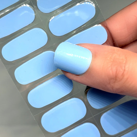 Cornflower Blue No Light Gel Nail Wraps (NLG)