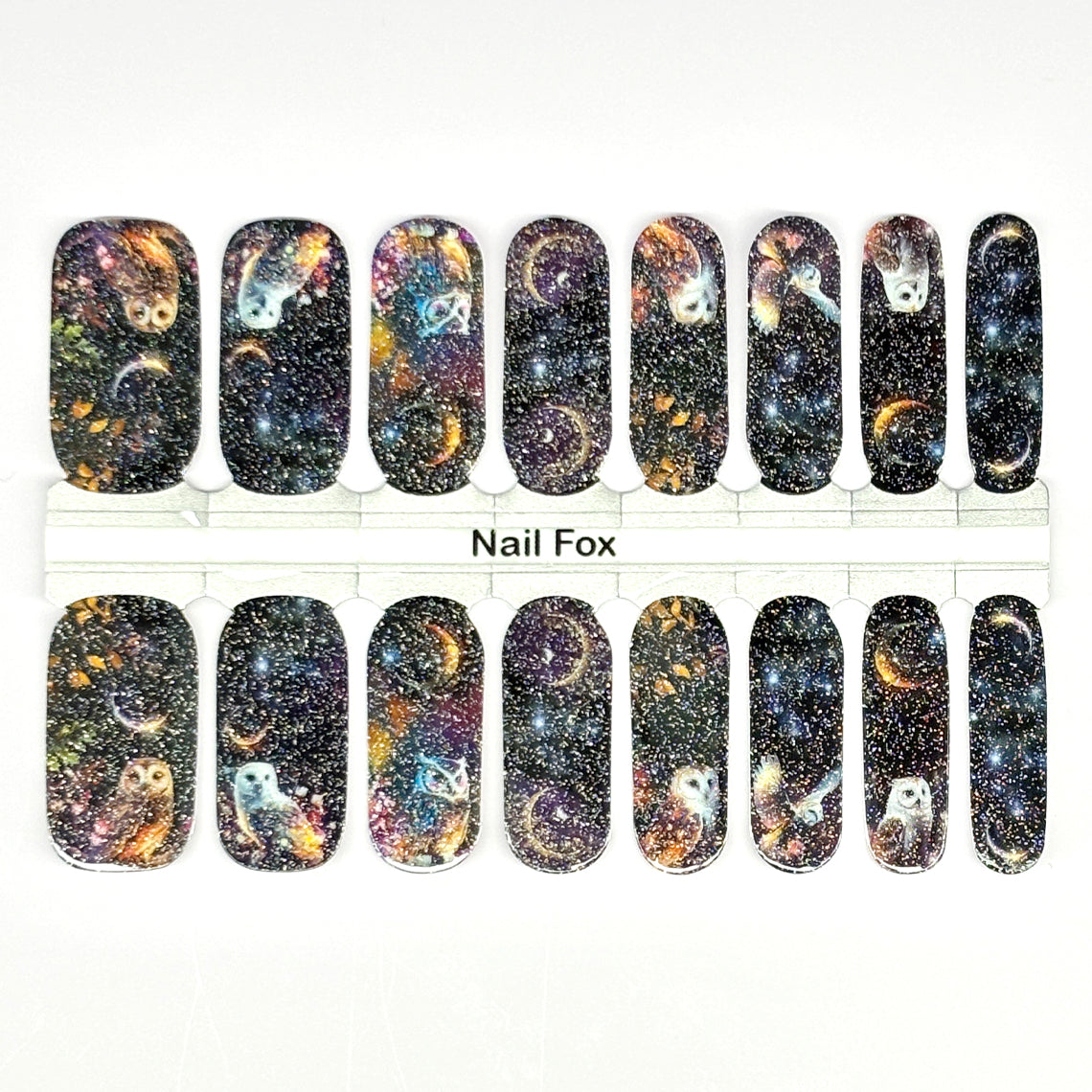Cosmic Owl Exclusive Design Nail Wraps (GLITTER)