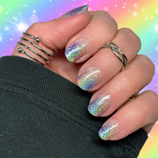 Cosmic Rainbow No Light Gel Nail Wraps (NLG)