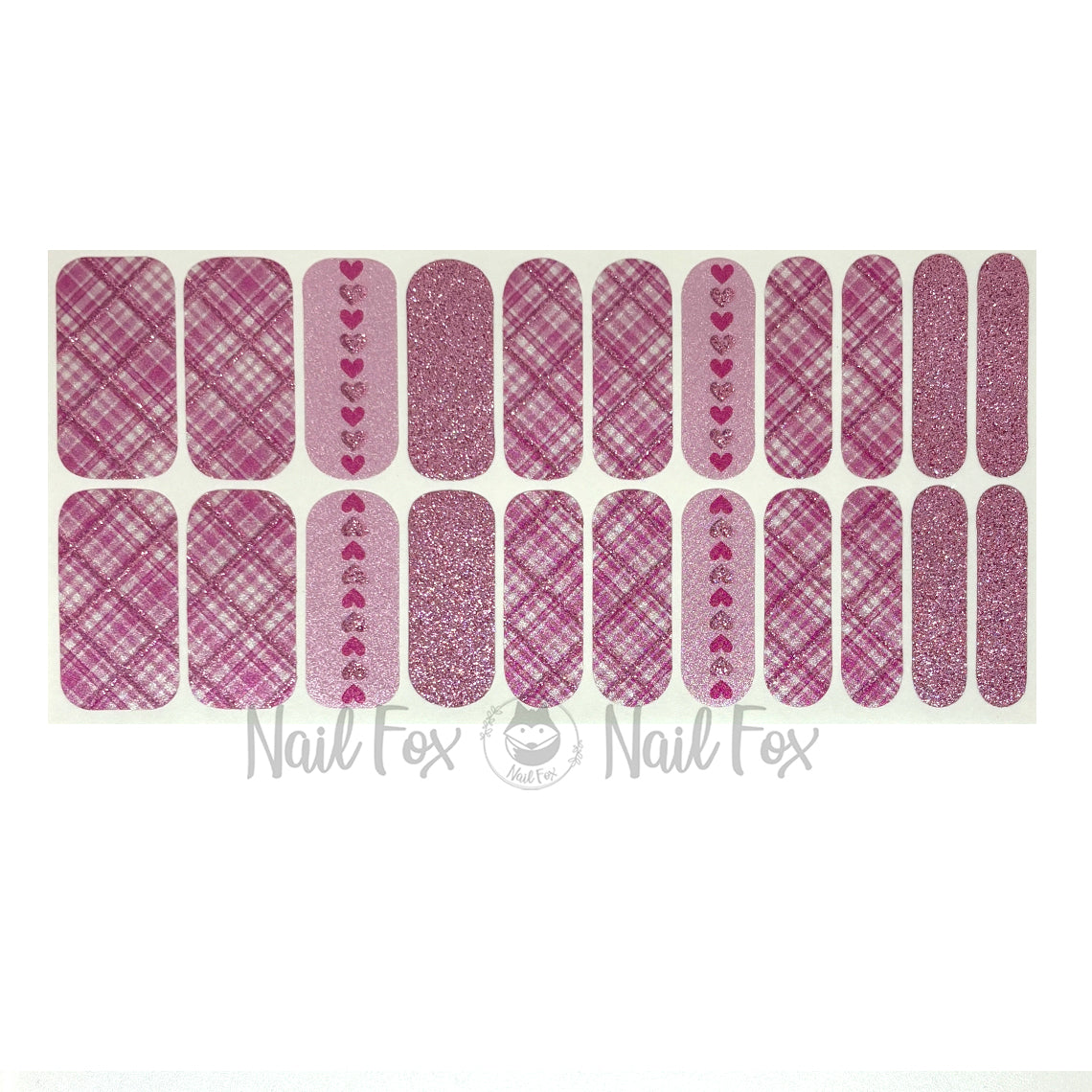 Cross My Heart Nail Wraps (GLITTER & WIDE)