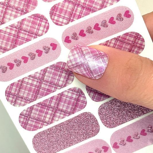 Cross My Heart Nail Wraps (GLITTER & WIDE)