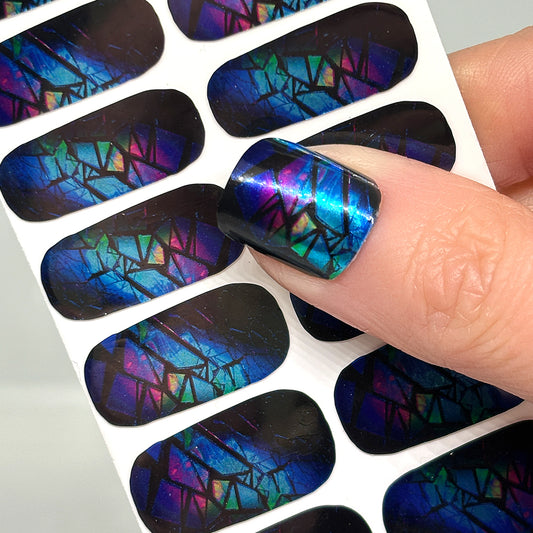 Crystal Chrome Prism Nail Wraps (METALLIC/CHROME)