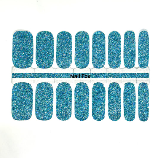 Crystal Lake Glitter Nail Wraps