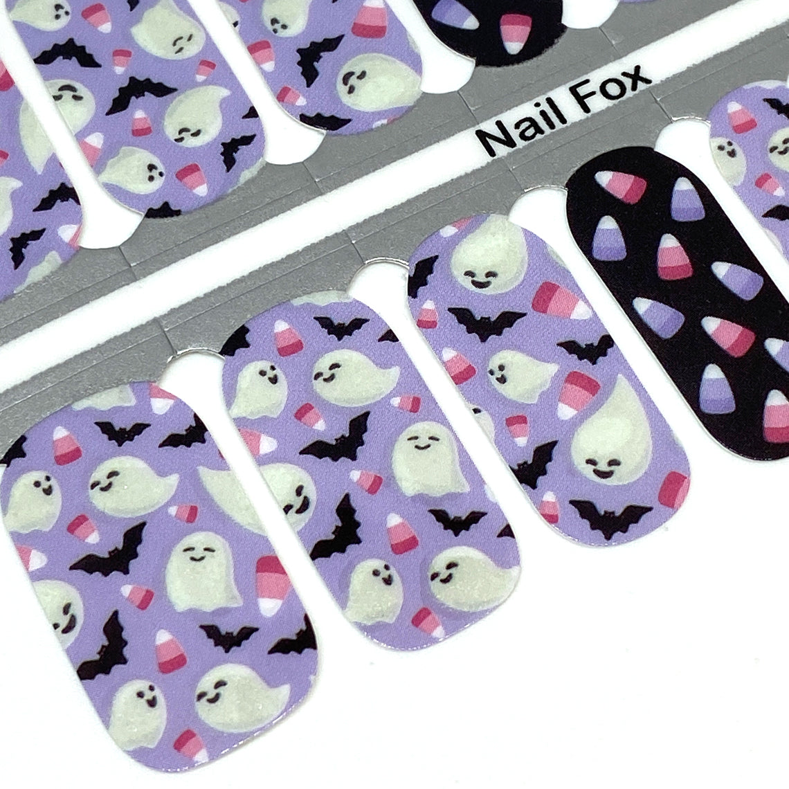 Cute Ghosts & Bats Exclusive Design Nail Wraps (GLOW)