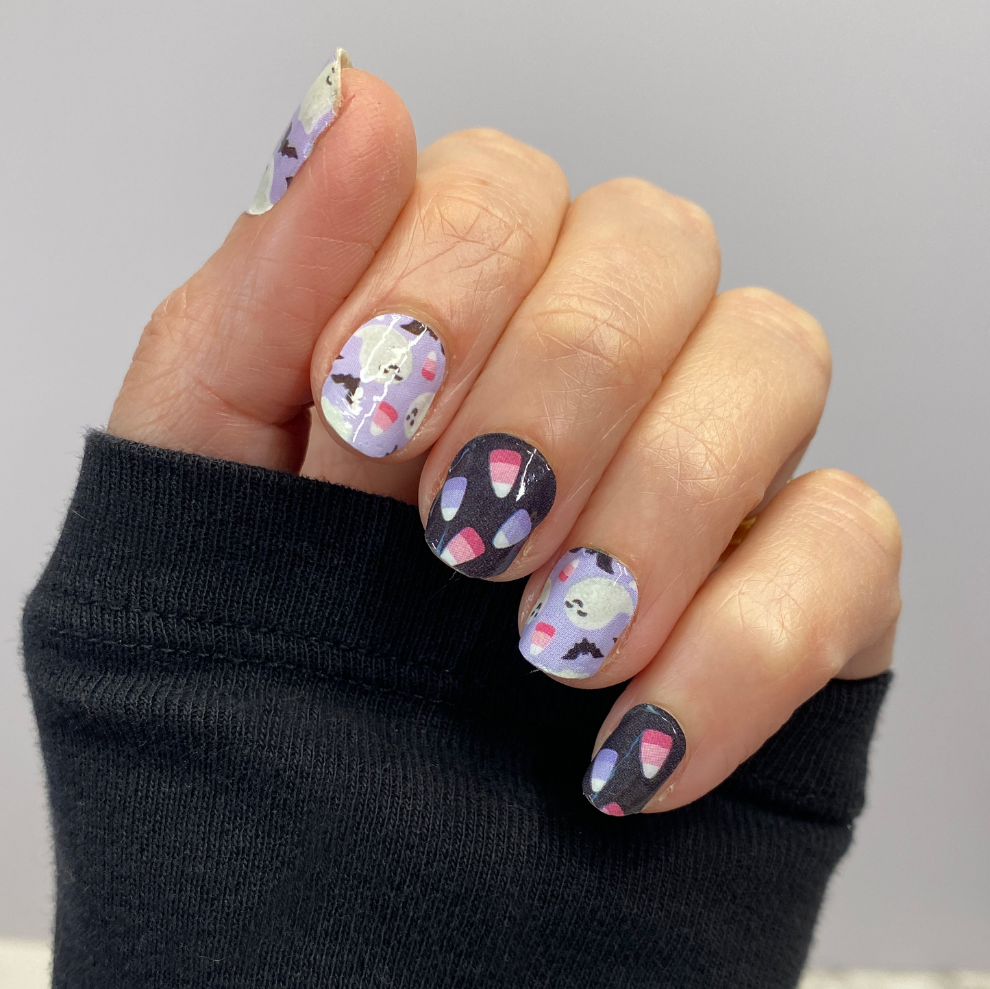 Cute Ghosts & Bats Exclusive Design Nail Wraps (GLOW)