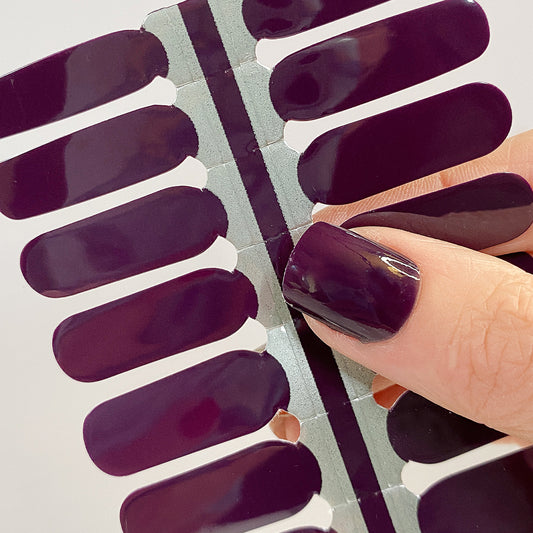 Deep Maroon Solid Nail Wraps