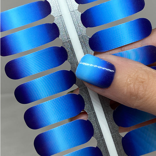 Denim Blues Ombre Nail Wraps