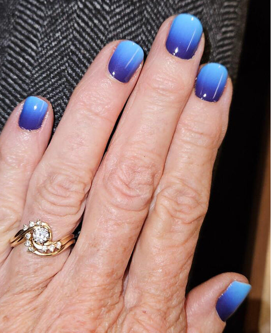 Denim Blues Ombre Nail Wraps