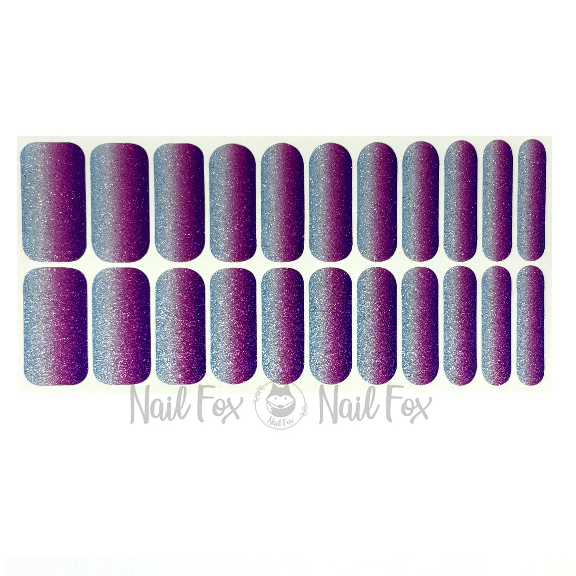 Devotion Ombre Nail Wraps (GLITTER & WIDE)