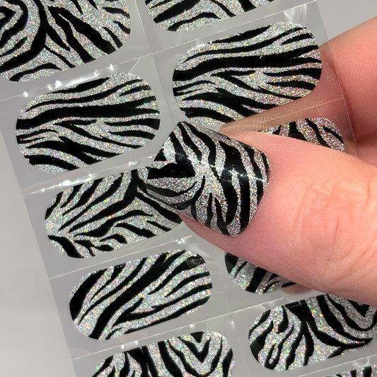 Disco Safari No Light Gel Nail Wraps (NLG) (HOLO GLITTER)