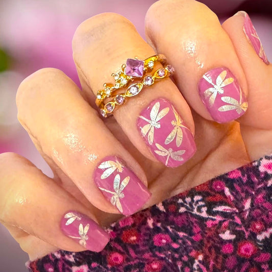 Dragonfly Dance Exclusive Design Nail Wraps (HOLO FOIL)