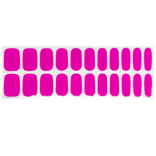 Electric Pink Solid No Light Gel Nail Wraps (NLG)