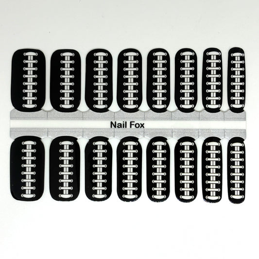 Football Spirit BLACK (Jacksonville/New Orleans/Carolina/Las Vegas) Exclusive Design Nail Wraps