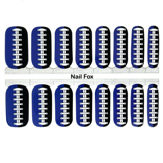 Football Spirit BLACK/PURPLE (Baltimore) Exclusive Design Nail Wraps