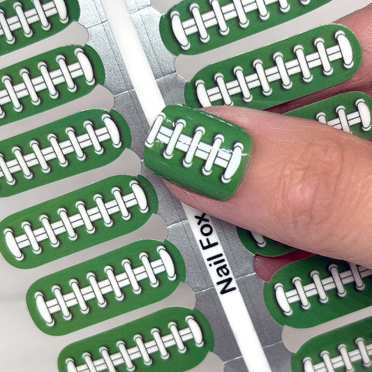 Football Spirit GREEN (New York) Exclusive Design Nail Wraps