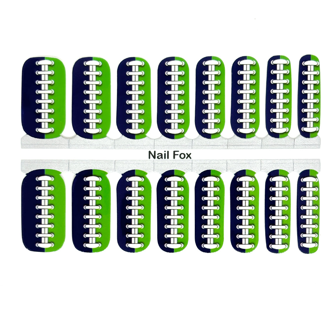 Football Spirit NAVY/Green (Seattle) Exclusive Design Nail Wraps