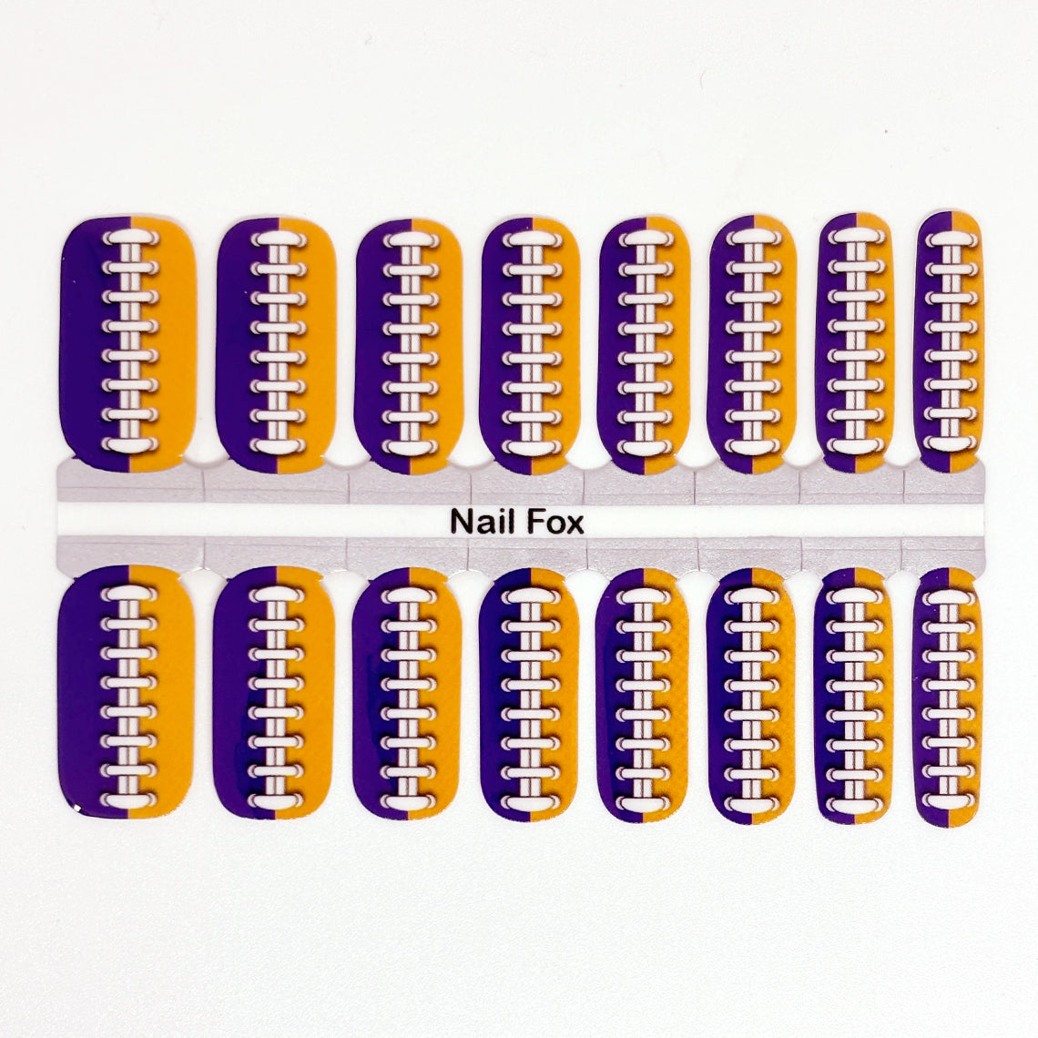 Football Spirit Purple/Gold (Minnesota) Exclusive Design Nail Wraps