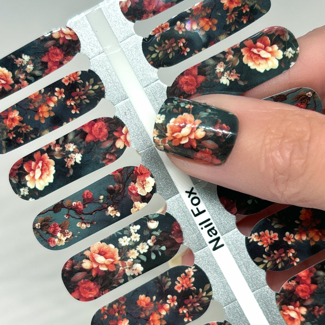 Fall Floral Exclusive Design Nail Wraps