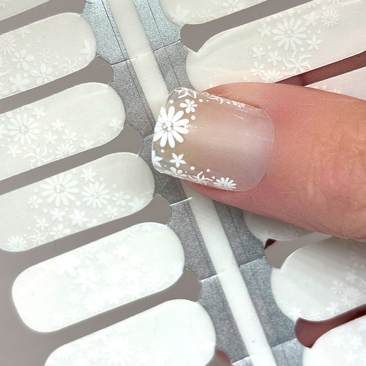 Flower French Tips Nail Wraps (OVERLAY)