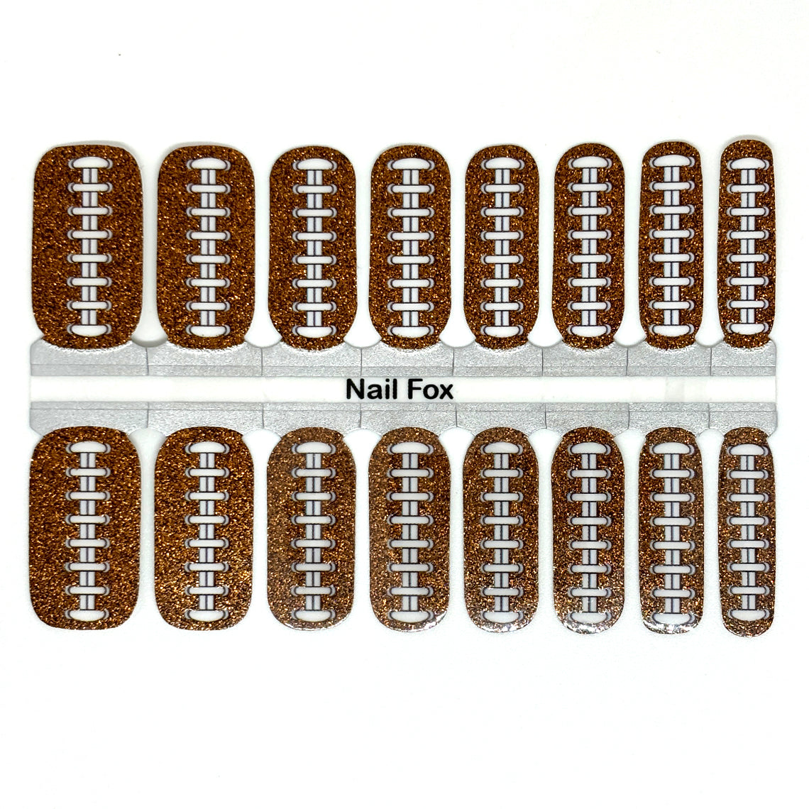 Football Glitter Exclusive Design Nail Wraps