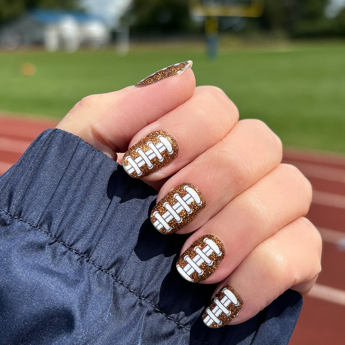 Football Glitter Exclusive Design Nail Wraps