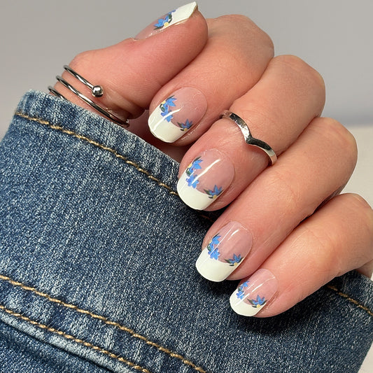 Forget Me Knot French No Light Gel Nail Wraps (NLG)