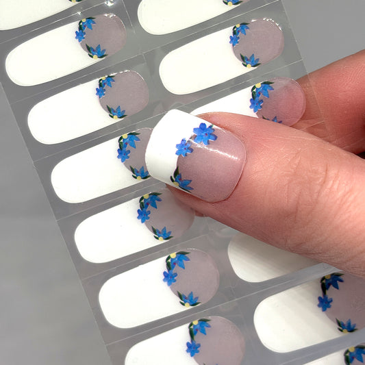 Forget Me Knot French No Light Gel Nail Wraps (NLG)