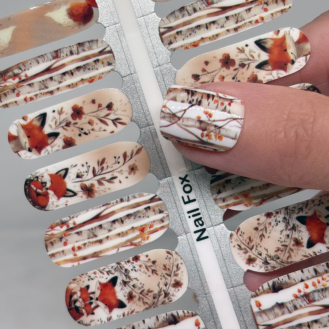 Foxy Forest Exclusive Design Nail Wraps