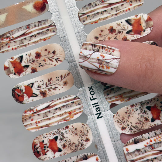 Foxy Forest Exclusive Design Nail Wraps